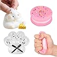 3 Pcs Taba Squishy Anxiety Relief Toys, Plush Squeeze Toys Squishy Toy Pink Fidget Toys Suitable Stress Relief Anxiety Management Relaxation After Exercise Travel Distraction Hand and Finger Exercise