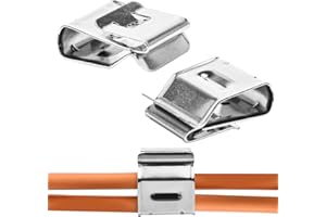 JIDRMC 150 Stück Solarpanel Kabelklemmen, Photovoltaik Kabelclips, Drahtclip aus 304 Edelstahl, Kabel Clips, Drahtklemme für Elektrische Kabel Management