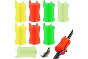 JReHuiG 8 Pièces Support Caoutchouc pour Canne a Peche, Porte Canne a Peche pour Reliure De Canne à Pêche, Portable Clip de Canne à Pêche, Accessoire Peche pour Pêche en Plein Air (Moderne)