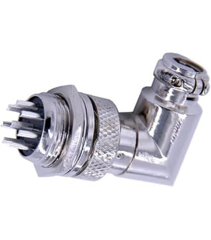 Connettori Aeronautici GX16-7 Pin - Set 6 Spine Maschio/Femmina + 6 Cappucci Gomma | Per Elettronica, CNC, Illuminazione