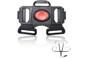 JRYXDS Harnais Sangle Plastique Boucle pour Poussette Chaise Haute 5 Point Harnais de Sécurité Clip 25mm,harnais chaise haute(Noir)