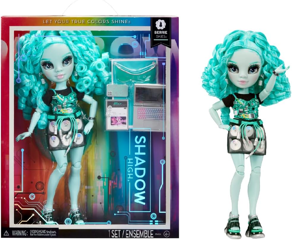 RAINBOW HIGH Shadow High Serie 3 - Berrie - Muñeca de Moda Verde - Traje de Moda y más de 10 Coloridos Accesorios de Juego - Ideal para niños de 4 a 12 años y coleccionistas