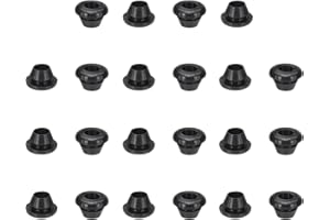 PATIKIL Silikon-Gummistopfen, 22 Stück 5/16" (8mm) Bohrloch, 1/4" (6mm) Innendurchmesser. Top-Hut-Drahtdichtung Gummistopfen für Verkabelung Bewässerungssystem Firewall, Schwarz