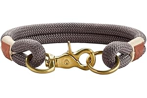 HUNTER Sansibar Rantum obroża dla psa, nowoczesna, morska, 50 (M-L), szara