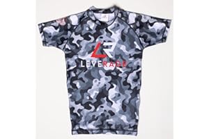 Leverage Kids BJJ MMA Rash Guard - Jiujitsu, NoGi, Swimming Shirt, Diving Top, Rashvest, Boys Gift