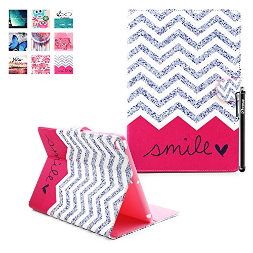 iPad Air Hülle, Deenor PU Leder Abdeckung Stand Flip Schutzhülle Hülle für Apple iPad Air iPad 5. (Wavy)