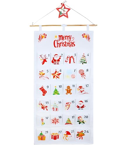 SUNGIFT Calendrier de l'Avent en bois avec 25 tiroirs et chiffres à SUNGIFT Calendrier de l'Avent en bois avec 25 tiroirs et chiffres à