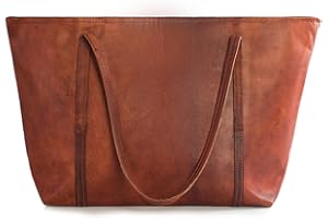 LEABAGS Skórzana torebka damska, torba biznesowa z prawdziwej skóry, torba biznesowa na laptopa do 16 cali, damska torba biznesowa, torba do noszenia do pracy, na uczelnię, do szkoły, na czas wolny