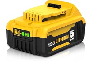 FUNMALL 18V 5,0Ah Li-ION Batterie de Remplacement pour Dewalt Batterie 18V DCB184 DCB200 DCB182 DCB180 DCB181 DCB182 DCB201 avec Indicateur LED Outils Électriques