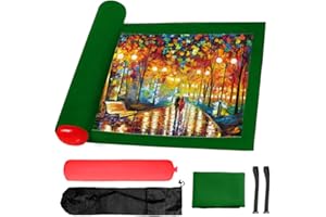 Yobooom Puzzle Matte Roll Up Puzzle Pad Puzzle Aufbewahrung Filzmatte Puzzles Saver (35,6''x 24,1'') - Passend für bis zu 1000 Teile