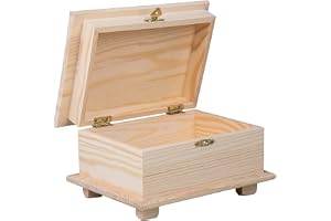 Rayher Trälåda, FSC 100%, natur, 10,5 x 19 x 13,5 cm, trälåda med lock och snäppstängning, trälåda FSC-certifierad, förvaring