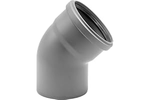 KNM TRADE HT-Bogen DN 110 45° grau | 45-Grad Abflussrohr-Bogen | HT-Fitting DN 110, glatte Innenwand