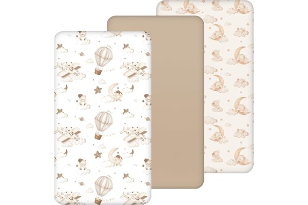 Yukkidds Next to Me Crib Sheets 3 Pack