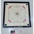 ONLINE SHOPPERS DELIGHT LTD Classic Carrom Board 26" x 26 Set With Coins, Striker And Powder, Carrom Board, Family Game, Age 6+
