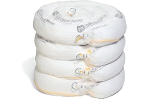 New Pig BOM405 PIG Oil Absorbent Booms, 90.8 L Absorbency, 3 m Length x 13 cm Diameter, 4 Boom/Bag, White (Pack of 4)
