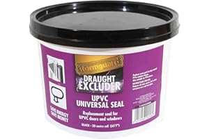 LOWENERGIE Stormguard Replacement Rubber UPVC window door gasket seal draught proofing excluder (20 Meters, Black)