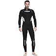 Cressi Castoro Man Monopiece Wetsuit - Diving Suit Available in 5 or 7 mm Neoprene, for Men