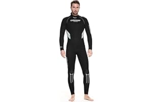Cressi Castoro Man Monopiece Wetsuit - Traje de Buceo para Hombre, Disponible en Neopreno de 5 ó 7 mm