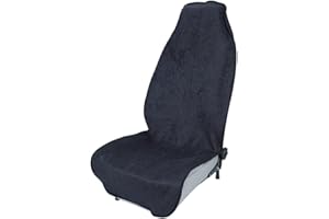 ‎BLUESHYHALL Blueshyhall Auto Sitzauflagen Wasserdicht Waschbare und Anti-Rutsch, Sitzschoner Auto Vordersitze Frottee Stoff, Anti Schwitz Autositzbezug, Auto Sitzauflagen nach dem Sport (Schwarz)