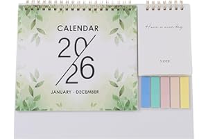 Operitacx 2026 Small Desk Calendar Standing Flip Monthly Planner with Daily Schedule for Home Office and School Desktop Organizer