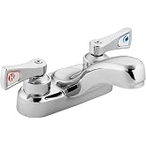 Moen 8210 &deg;F05 Commercial M-Dura with 4-in&ccedil; Centerser Lavatory musluk ve 2.5-in&ccedil; Lever yapılmış, 0.5 GPM, Chrome by Moen