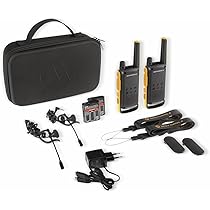 Auricolare Radio Con Microfono PTT - Compatibile Con Walkie Talkie Motorola, 2.5 Mm, Per Ambienti Rumore