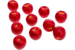 Meiwlong 12 mini mele rosse finte realistiche artificiali modello puntelli decorazione casa festa finta plastica frutta ornamento festival cucina