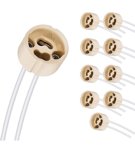 20 Portalampada GU10 In Ceramica - Cavo Silicone 12 Cm - Per LED E Alogene - Foto 2