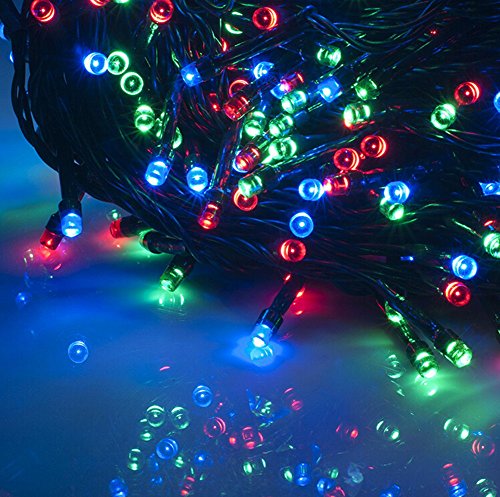 Preisvergleich Produktbild Fletion Solarbetriebene Wasserdicht Outdoor Schnur-Licht Weihnachtslicht 72ft / 22m Lichterkette 200 LED mit 8 Blitzmodi Starry Neujahr Weihnachtsdekoration Blinklichter für Patio Gardens Haus Yard Fairy Lighting(Multicolor)