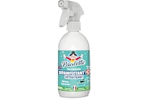 Paulette - Désinfectant Détartrant Ménager - Multi-Surfaces - 99,9% Naturel, Certifié Ecocert - Fabriqué en France - Parfum Lavande - Spray 500 ml