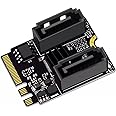 Karessories M.2 NGFF Key A+E PCI Express to Dual Ports SATA 3.0 6Gbps Adapter Converter Hard Drive Extension Card JMB582 2230