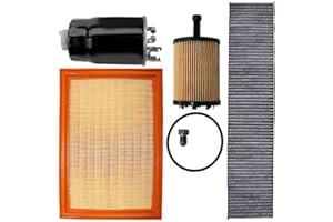 ENVA MADE FOR QUALITY BESTPRICE Paquete de inspección juego de filtros con 1x filtro de aire,1x filtro de habitáculo con carbón activado,1x filtro de aceite,1x filtro de combustible,1x tapón de vaciado de aceite con junta