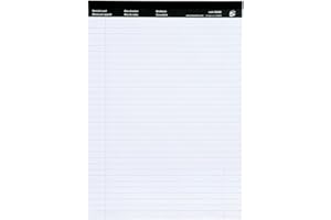 5 Star Office Executive Pad Perforated Top Feint Ruled Blue Margin Red 50 White Sheets A4 [Pack 10]