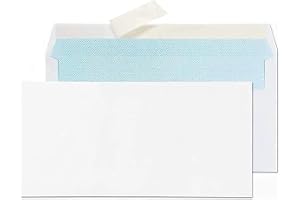 MARKQ White Envelopes, 4” x 9" Peel & Seal Mailing Envelope for Posting Home Office and Ecommerce 80gsm, pack of 50