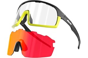 SCVCN Gafas de Ciclismo Fotocromáticas Hombre Mujer Gafas de Sol Deportivas Transparentes Montaña MTB Bicicleta Running Golf