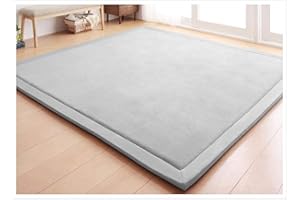 Fancytan Coral Velvet Area Rugs Play Mat Carpet Crawling Mat for Nursery Baby Toddler Children Kids Room, Yoga Mat Exercise Pads(Gray,180 x 200cm)