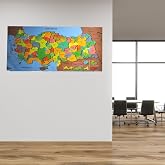 EveFix Renkli T&uuml;rkiye Haritası Manyetik Duvar Stickerı 118 * 56 CM