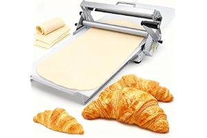 Hopfällbar degmaskin - 12"/15,5" manuell degrulle med justerbar tjocklek, 2 degbrädor för pizza, croissanter, bakverk och fon