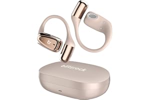BlitzRock Open Ear Kopfhörer Bluetooth 5.4 Kabellose, 7,1g Ultraleicht, 0,7mm Ohrbügel, Sicherer Sitz, Klarer Klang, ENC Noise Cancelling, IPX7, Sportkopfhörer für Fitness, Laufen, Rosa