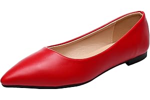 ANUFER Donna Punta Appuntita Ballerine Signore Punta Chiusa Senza Allacciatura Scarpe con Décolleté Eleganti