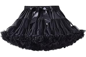 YILEEGOO Toddler Girls' Layered Pleated Tulle Mini Skirt Ballet Dance Tutu Petticoat Birthday Party Fancy Dress