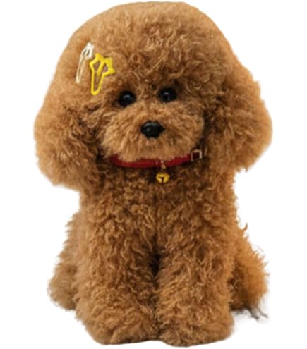 Peluche Realista De Perro Sentado De 30 Cm – Suave, Hipoalergénico Y Adorable, Perfecto Como Regalo De Cumpleaños, Navidad O Graduación