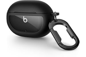 SURITCH Custodia Compatibile con la Cover per Beats Studio Buds,Studio Buds + (2023) [Slim-Fit], Protezione TPU Antishock Portatile con Moschettone Portachiavi per Beats Studio Buds (Aurora Nera)