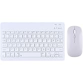 T&uuml;m Samsung Tablet Modelleri İle Uyumlu Bluetooth &Ouml;zellikli Klavye Mouse Set Beyaz