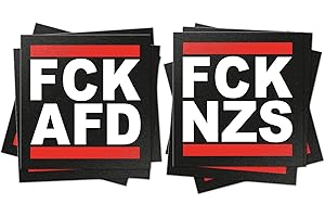 GIB DEINEM LEBEN EINEN GIN 100x Sticker 50x FCKAFD + 50x FCKNZS - 7,4 x 7,4 cm - Politisch Links Outdoor Sticker Aufkleber groß FCK AFD & NZS
