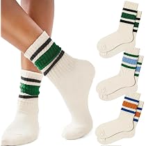 Baluue 2 Paia Di Calzini In Cotone A Righe Colorate Per Ragazzi E Ragazze, Morbidi, Elastici E Traspiranti, Perfetti Per Scarpe Casual