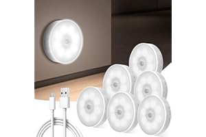 LULIZAR Motion Sensor Lights Indoor, Stair Lights, LED Rechargeable Light Sensor Indoor with 3 Modes, Night Light for Staircase, Cupboard, Bedroom, Kitchen, Battery Operated, Magnetic Attraction, Suspension