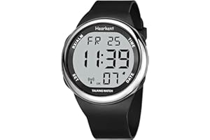 Hearkent Atomic Talking Watch Sets Itself for Visually Impaired Or Seniors Big Number Easy to Read for Elderly