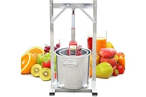 Fetcoi Prensa para fruta y vino, acero inoxidable, 12 L