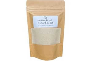 GREENOGENIC Active Instant Yeast 100g Great for Bread Machines Suitable for Vegans and Vegetarians just add to The Flour Perfect for Baking Bread, Rolls, Pizza Dough & Loaves